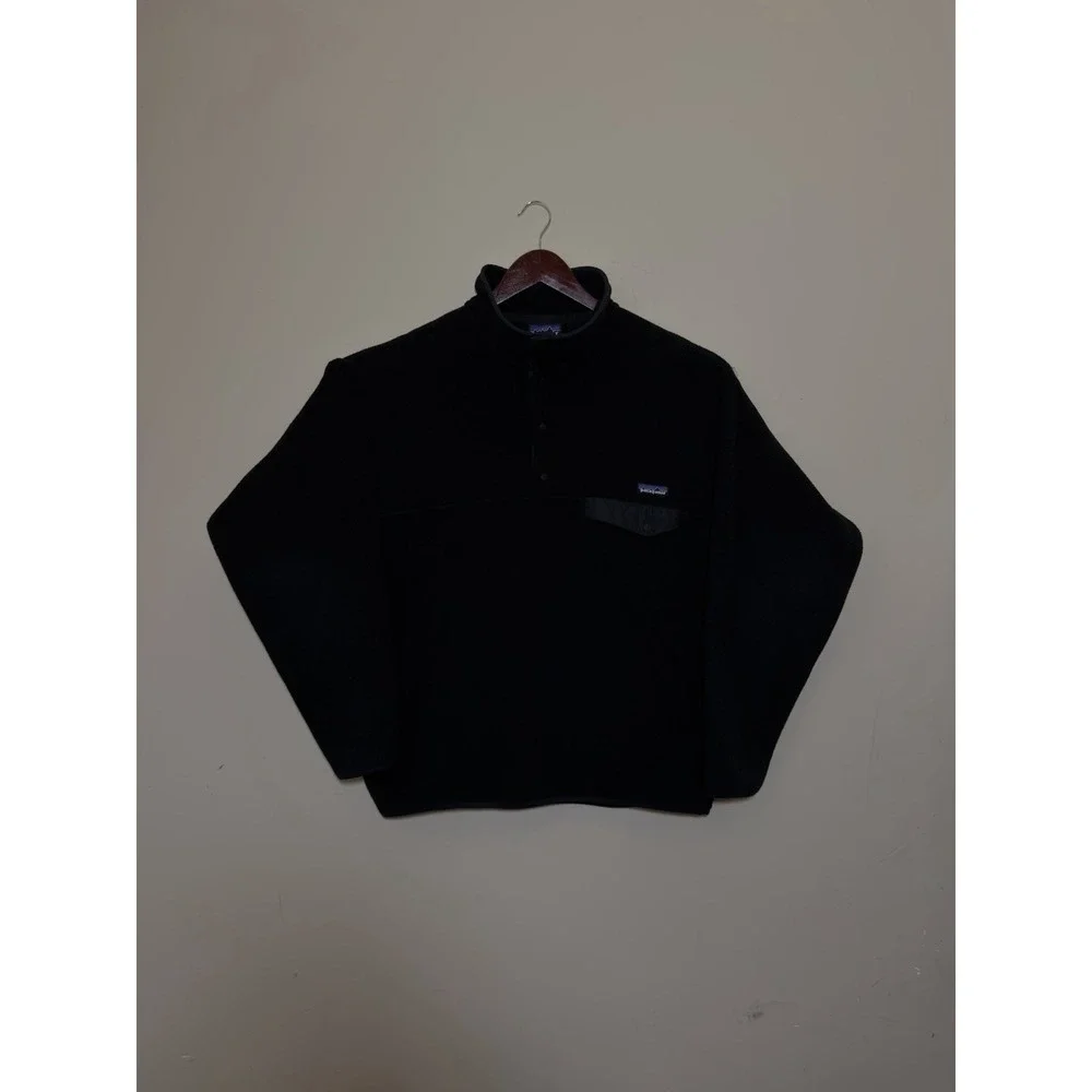 Rare Vintage Patagonia Synchilla Snap-T Pullover Black Mens Large FALL 2000